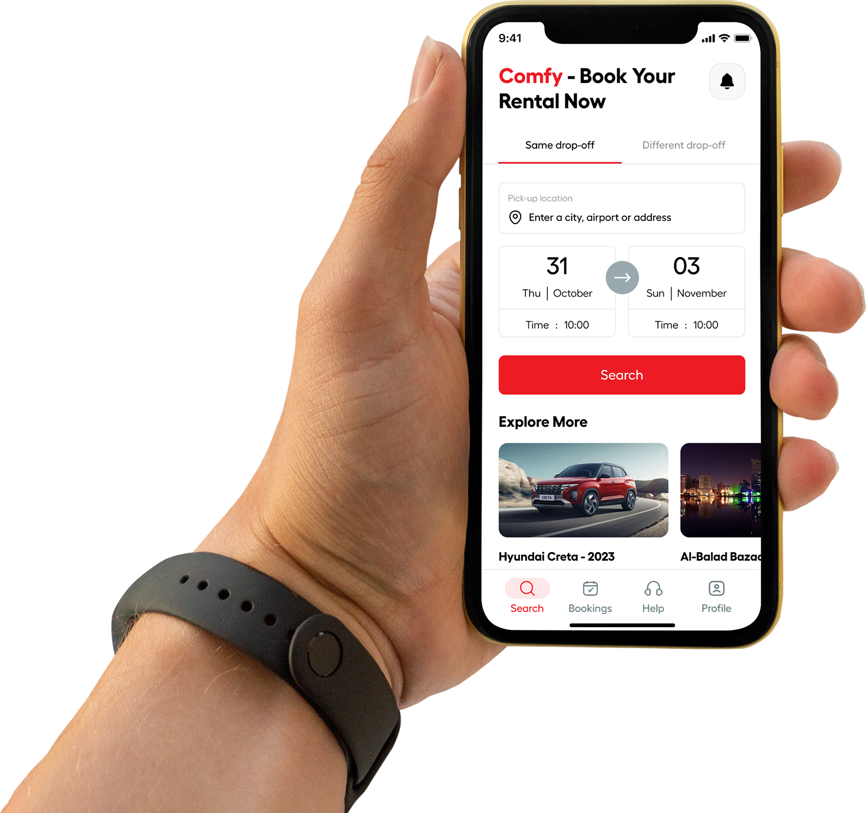 Comfy App Mockup